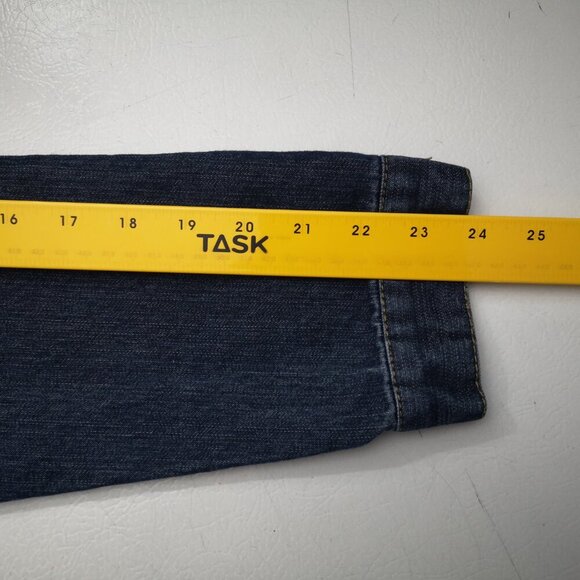 Per Se Ladies Size Large Medium Wash Offset Full Zipper Straight Fit Jean Jacket - Picture 9 of 10